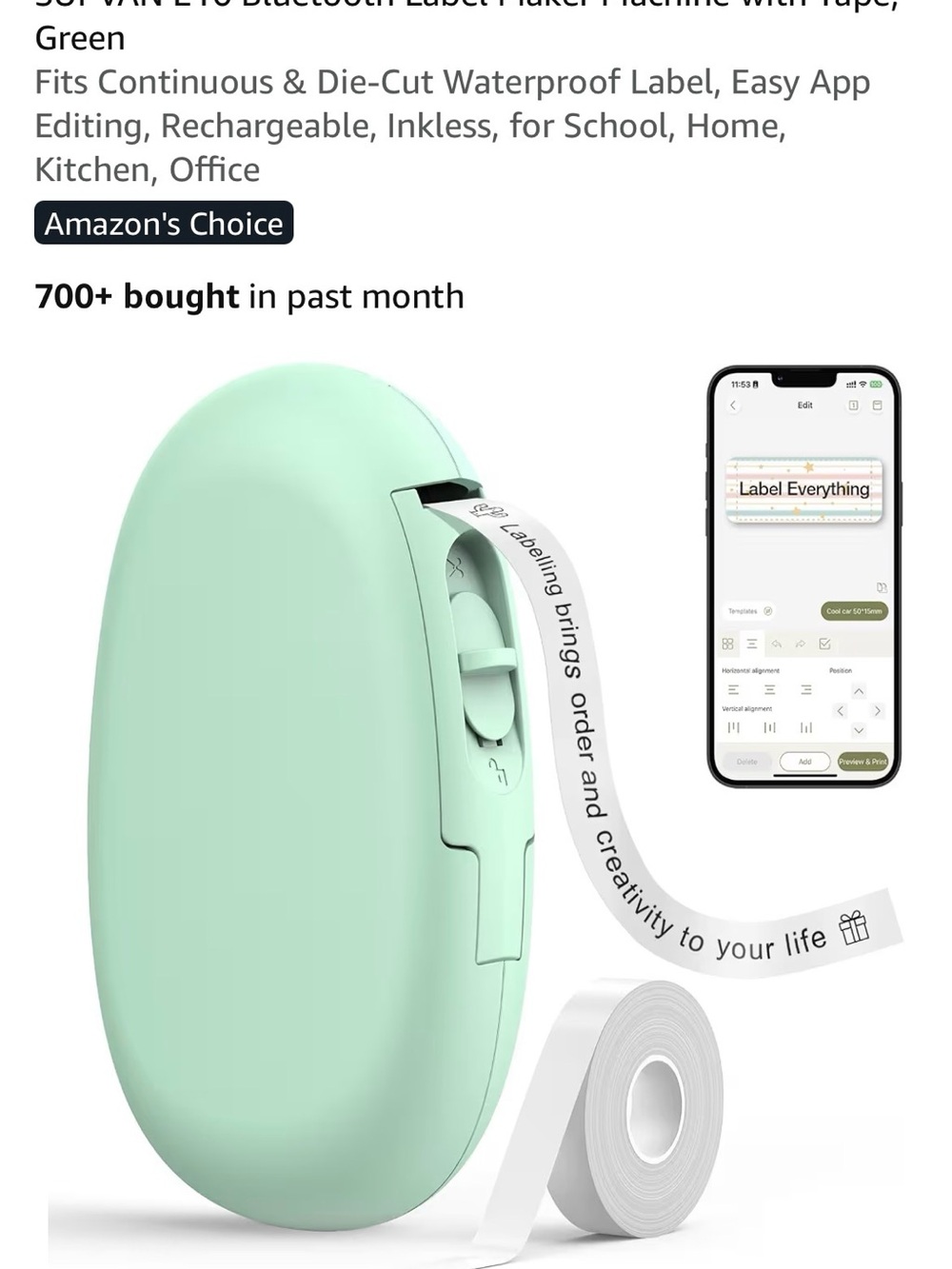 KATASYMBOL E10 Mint Label Maker